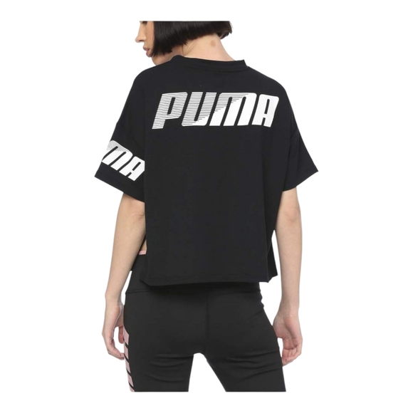 Puma Tops - PUMA Women's Modern Sport Black Cropped Tee